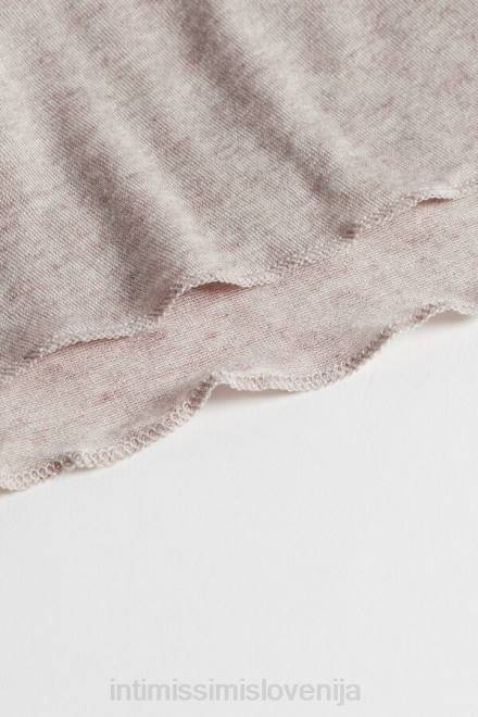 Intimissimi ženske 7525-shell bež melange oblačila 2R8X1443 modalni ultralahki top z visokim ovratnikom iz kašmirja