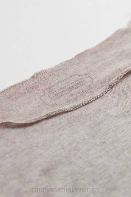 Intimissimi ženske 7525-shell bež melange oblačila 2R8X1450 Ultralahek pulover iz modalnega kašmirja z ladjastim izrezom