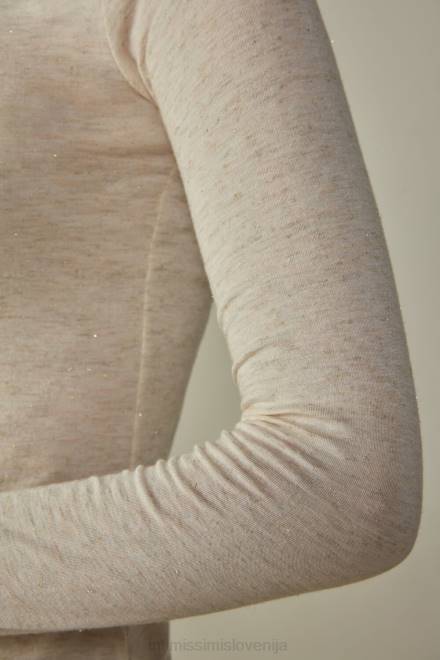 Intimissimi ženske 843i-umazano bel hrom oblačila 2R8X1381 lahek modal z zgornjim delom z visokim ovratnikom iz hromega kašmirja