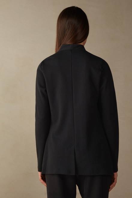 Intimissimi ženske 019-črna oblačila 2R8X1424 bombažna jopica z dolgimi rokavi