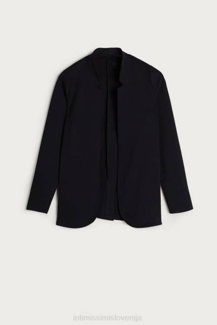 Intimissimi ženske 019-črna oblačila 2R8X1424 bombažna jopica z dolgimi rokavi