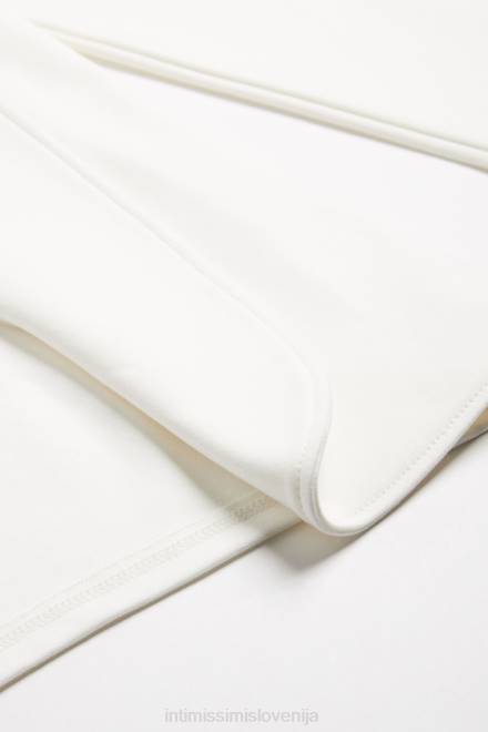 Intimissimi ženske 2127-prašno bela oblačila 2R8X1413 bombažna jopica z dolgimi rokavi