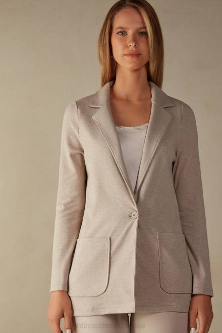 Intimissimi ženske 3041-bianco oblačila 2R8X1360 bombažna jakna z gumbi