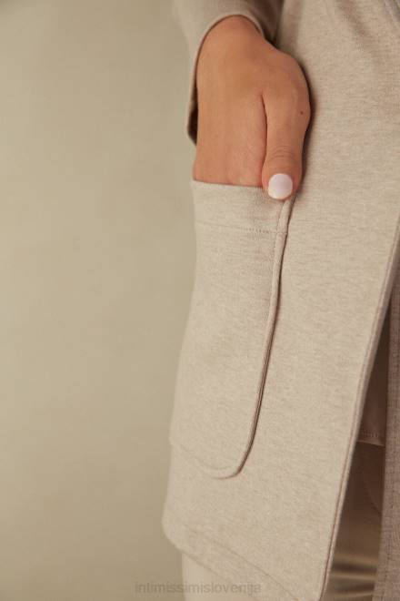 Intimissimi ženske 3041-bianco oblačila 2R8X1360 bombažna jakna z gumbi