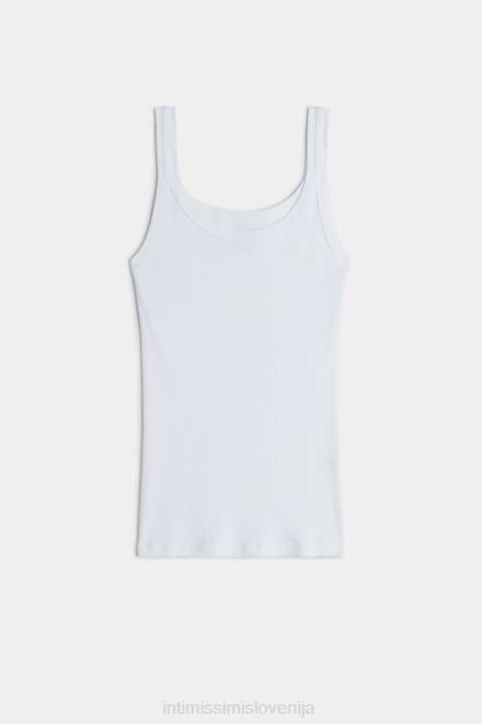 Intimissimi ženske 001-bela oblačila 2R8X1462 top brezrokavnik iz bombaža dirkača Supima