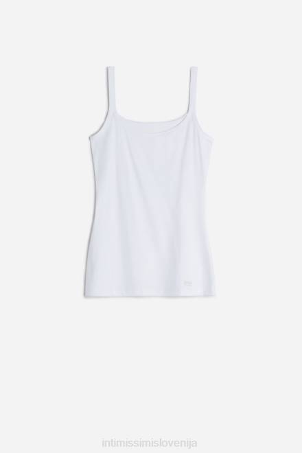 Intimissimi ženske 001-bela oblačila 2R8X1489 zgornji del z naramnicami iz naravnega bombaža