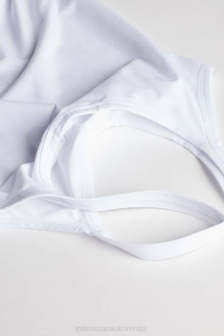 Intimissimi ženske 001-bela oblačila 2R8X1489 zgornji del z naramnicami iz naravnega bombaža