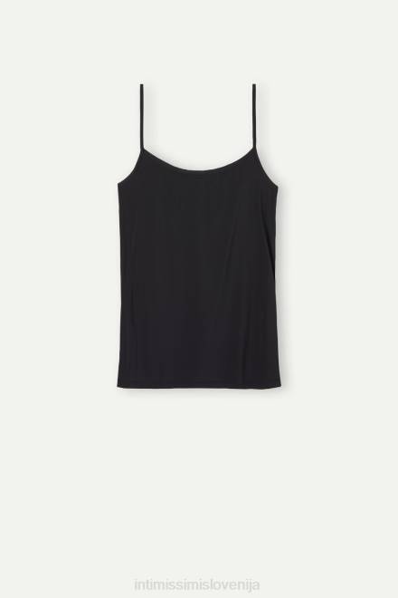 Intimissimi ženske 019-črna oblačila 2R8X1277 ultralahek zgornji del iz mikrovlaken