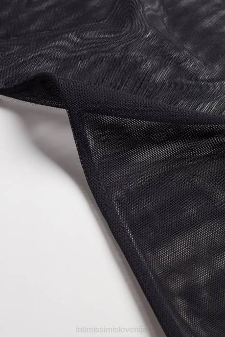 Intimissimi ženske 019-črna oblačila 2R8X1406 vrh iz tila s špageti naramnicami