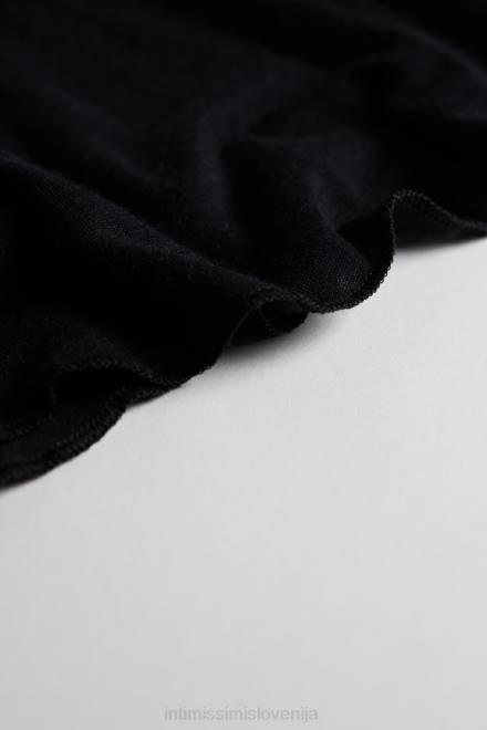 Intimissimi ženske 019-črna oblačila 2R8X1452 ultralahek modalni top s širokimi rameni iz kašmirja