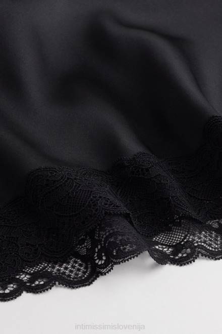 Intimissimi ženske 019-črna oblačila 2R8X1478 vrh iz čipke in svile