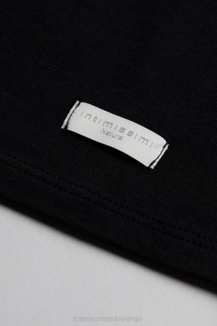 Intimissimi ženske 019-črna oblačila 2R8X1486 naravni bombažni brezrokavnik s širokimi rameni