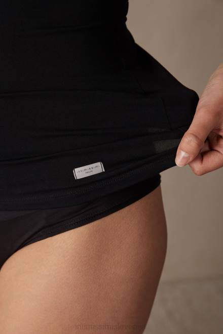 Intimissimi ženske 019-črna oblačila 2R8X1487 zgornji del z naramnicami iz naravnega bombaža