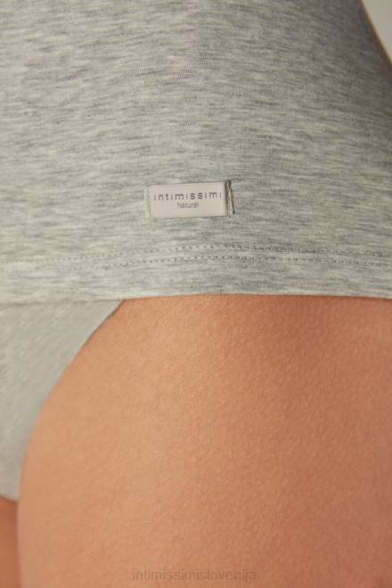 Intimissimi ženske 031-svetlo siv melanž oblačila 2R8X1484 naravni bombažni brezrokavnik s širokimi rameni