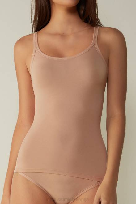 Intimissimi ženske 044-nežno bež oblačila 2R8X1411 ultralahek top iz bombaža supima