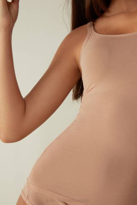 Intimissimi ženske 044-nežno bež oblačila 2R8X1411 ultralahek top iz bombaža supima