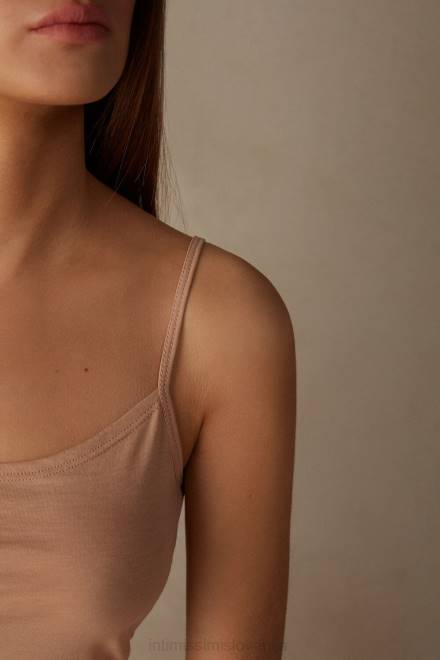 Intimissimi ženske 044-nežno bež oblačila 2R8X1459 bombažni brezrokavnik ultrafresh supima