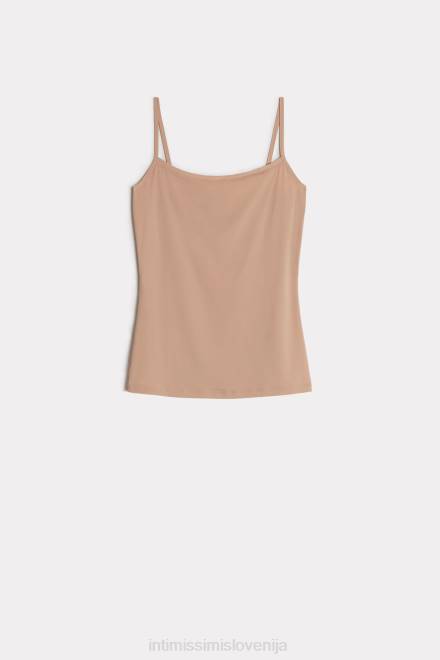 Intimissimi ženske 044-nežno bež oblačila 2R8X1479 lahek zgornji del na naramnice iz mikrovlaken