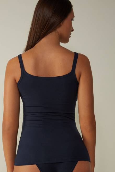 Intimissimi ženske 1467-intenzivno modra oblačila 2R8X1458 zgornji del z naramnicami iz naravnega bombaža