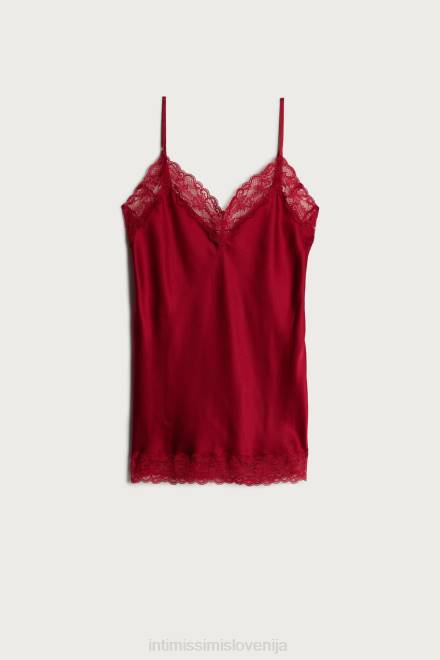 Intimissimi ženske 1473-rdeča oblačila 2R8X1475 vrh iz čipke in svile