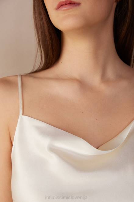 Intimissimi ženske 2127-prašno bela oblačila 2R8X1319 kratek svilen kamisol