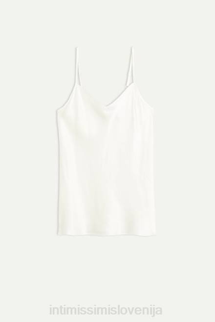 Intimissimi ženske 2127-prašno bela oblačila 2R8X1394 top iz svilenega satena z v izrezom