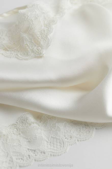 Intimissimi ženske 2127-prašno bela oblačila 2R8X1473 vrh iz čipke in svile