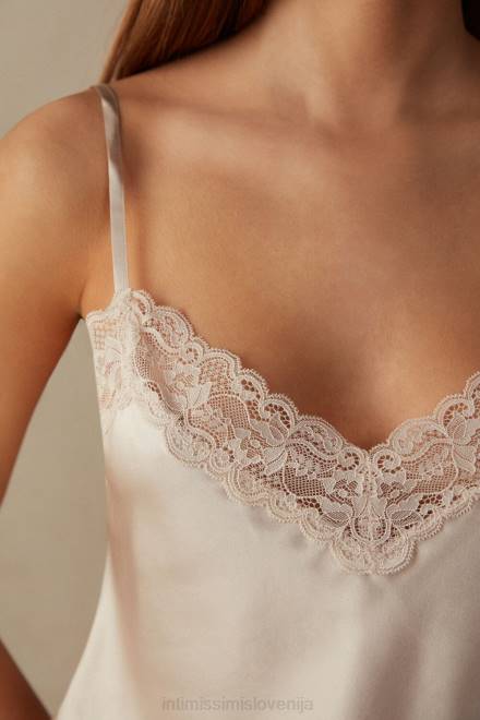 Intimissimi ženske 2280-roza svila oblačila 2R8X1477 vrh iz čipke in svile