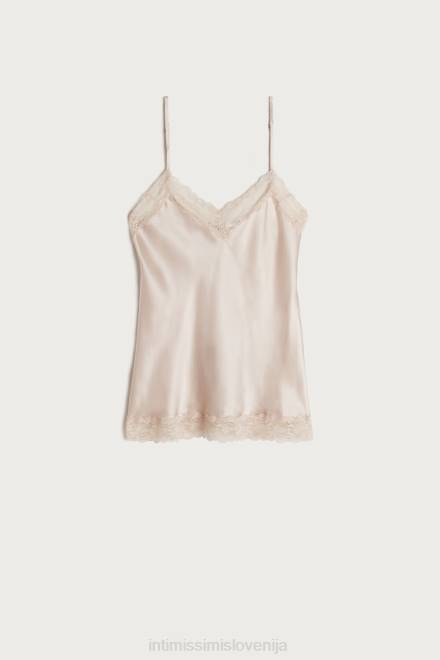 Intimissimi ženske 2280-roza svila oblačila 2R8X1477 vrh iz čipke in svile