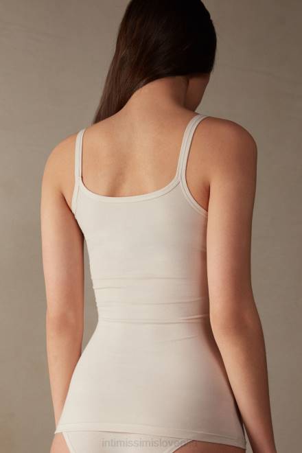 Intimissimi ženske 2280-roza svila oblačila 2R8X1480 zgornji del z naramnicami iz naravnega bombaža