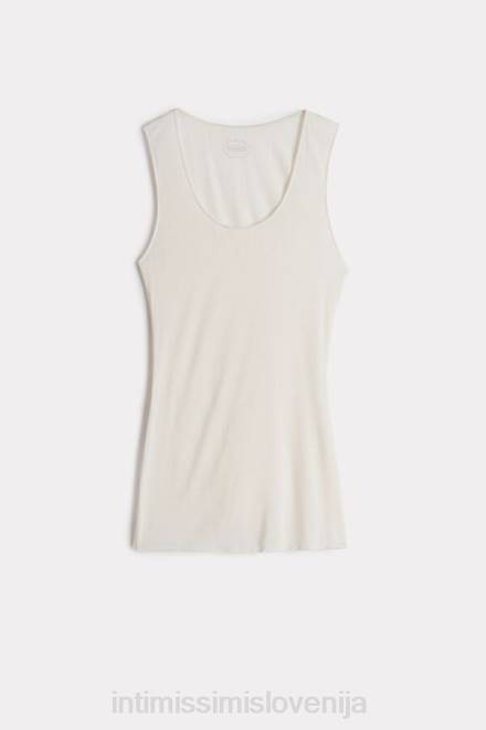 Intimissimi ženske 231i-naravna vanilija oblačila 2R8X1431 ultralahek modalni top s širokimi rameni iz kašmirja