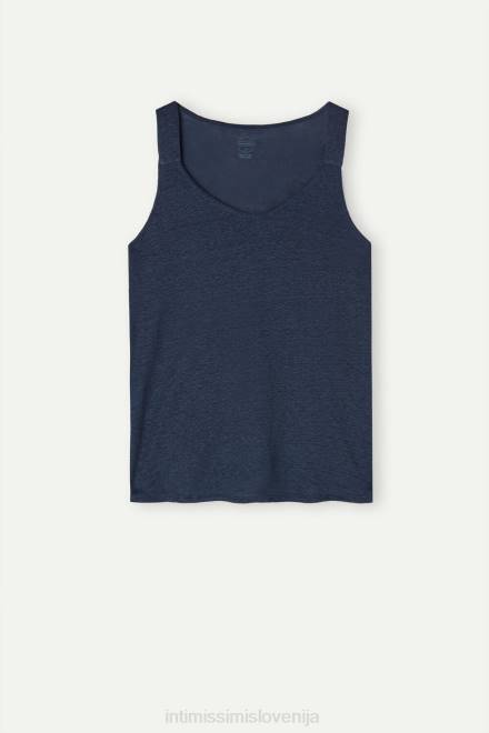 Intimissimi ženske 243j-mornarsko modra oblačila 2R8X1282 kamisol iz lanu