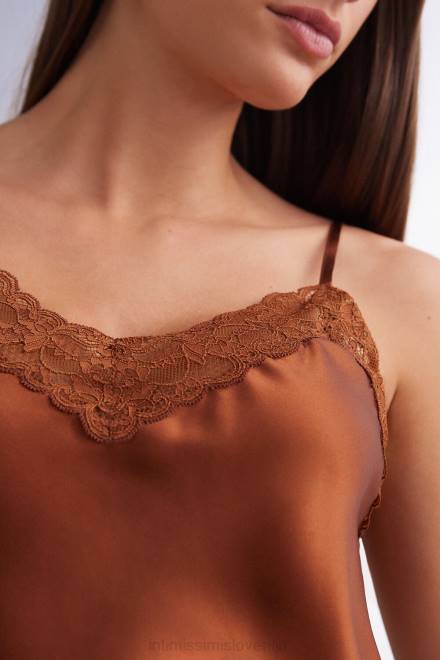 Intimissimi ženske 332j-svetli cimet oblačila 2R8X1267 vrh iz čipke in svile