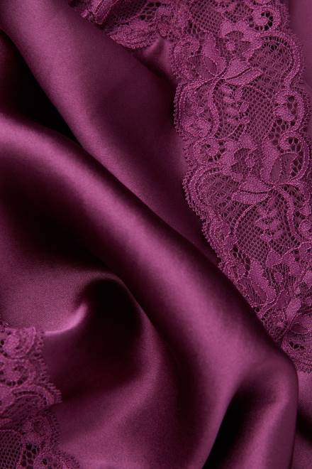 Intimissimi ženske 345j-vijolično vino oblačila 2R8X1265 vrh iz čipke in svile