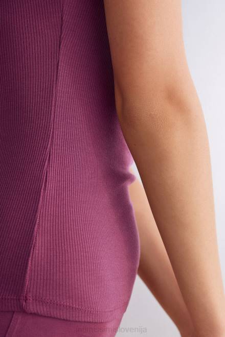 Intimissimi ženske 345j-vijolično vino oblačila 2R8X1271 top brezrokavnik iz bombaža dirkača Supima