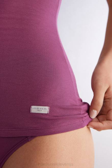 Intimissimi ženske 345j-vijolično vino oblačila 2R8X1272 zgornji del z naramnicami iz naravnega bombaža