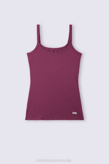 Intimissimi ženske 345j-vijolično vino oblačila 2R8X1272 zgornji del z naramnicami iz naravnega bombaža