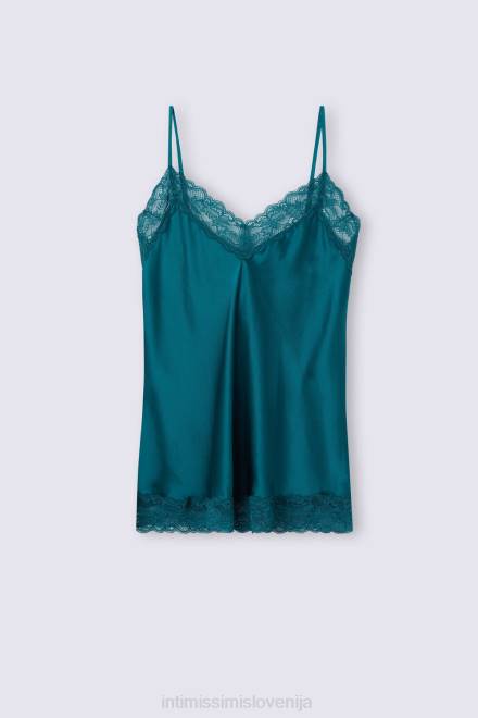 Intimissimi ženske 346j-teal modra oblačila 2R8X1264 vrh iz čipke in svile