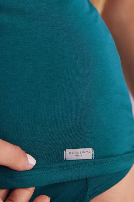 Intimissimi ženske 346j-teal modra oblačila 2R8X1270 zgornji del z naramnicami iz naravnega bombaža