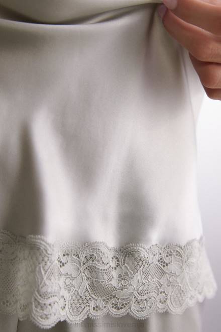 Intimissimi ženske 347j-ledeno siva oblačila 2R8X1263 vrh iz čipke in svile