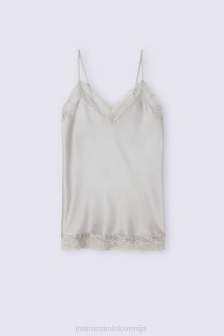 Intimissimi ženske 347j-ledeno siva oblačila 2R8X1263 vrh iz čipke in svile