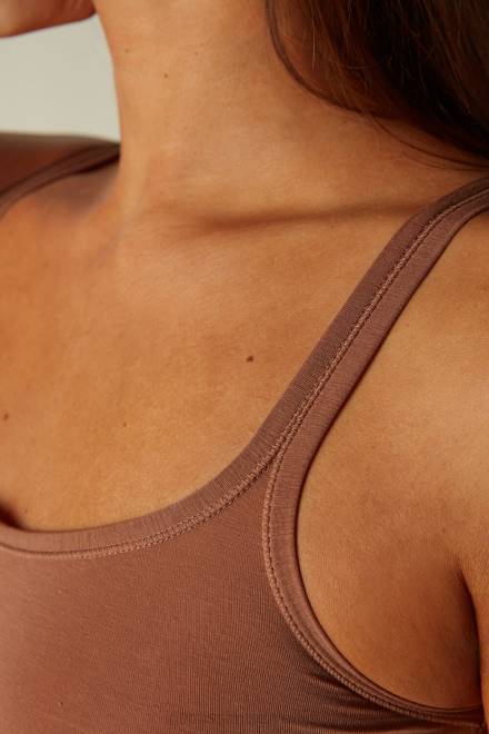 Intimissimi ženske 502i-temno bež oblačila 2R8X1410 ultralahek top iz bombaža supima