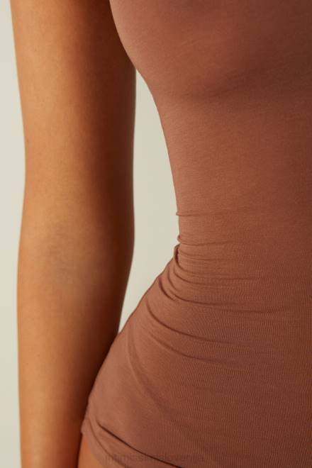 Intimissimi ženske 502i-temno bež oblačila 2R8X1410 ultralahek top iz bombaža supima