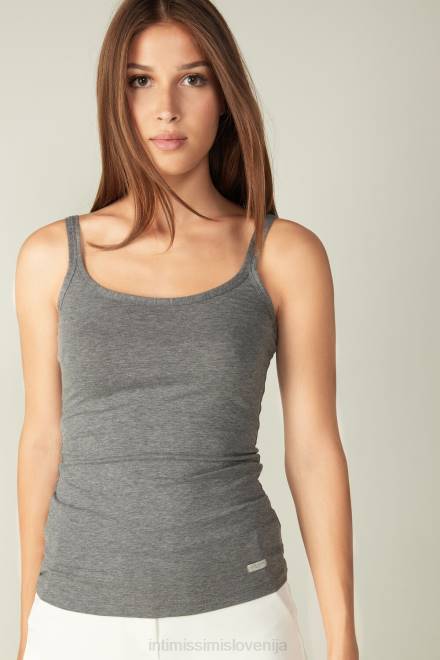 Intimissimi ženske 616i-cloud siva mešanica oblačila 2R8X1409 zgornji del z naramnicami iz naravnega bombaža