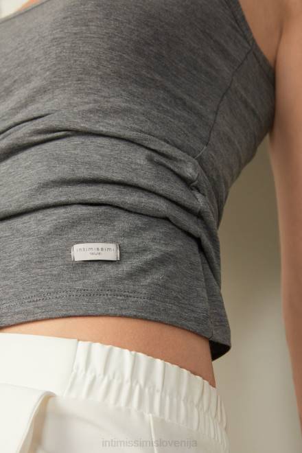 Intimissimi ženske 616i-cloud siva mešanica oblačila 2R8X1409 zgornji del z naramnicami iz naravnega bombaža