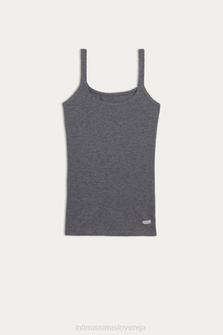 Intimissimi ženske 616i-cloud siva mešanica oblačila 2R8X1409 zgornji del z naramnicami iz naravnega bombaža