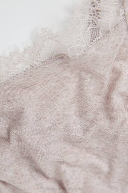 Intimissimi ženske 7525-shell bež melange oblačila 2R8X1346 ultralahek kamisol iz modala in kašmirja s čipko
