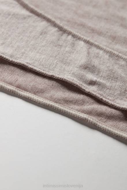Intimissimi ženske 7525-shell bež melange oblačila 2R8X1449 ultralahek modalni top s širokimi rameni iz kašmirja