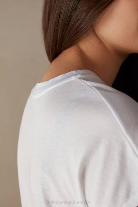 Intimissimi ženske 001-bela oblačila 2R8X1364 bombažna majica supima ultrafresh z okroglim izrezom s kratkimi rokavi