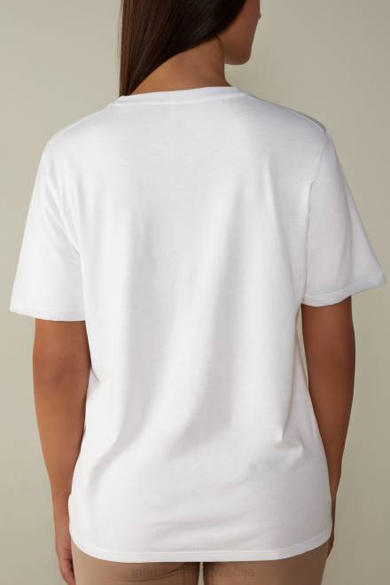 Intimissimi ženske 001-bela oblačila 2R8X1422 majica iz bombaža supima s kratkimi rokavi